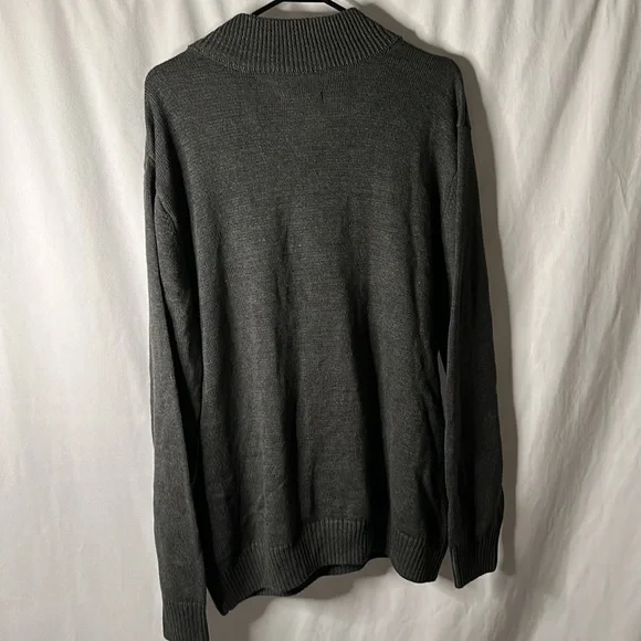 Simply Styled Argyle Sweater Gray Quarter Zip Size XL NEW - Picture 6 of 8